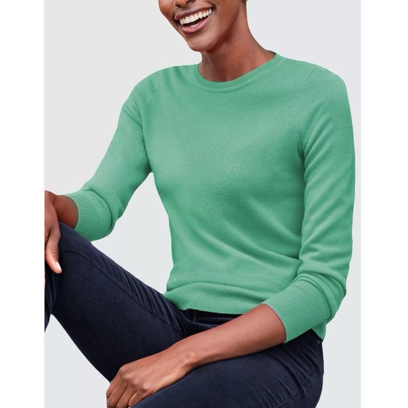 NEW J.Crew Cashmere Classic Fit Mint Green Crew Neck Sweater XXS - Picture 3 of 10